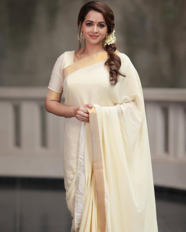 Onam 2026: Best Kasavu Saree Looks From Bhavana, Shruthi Rajanikanth and More 1