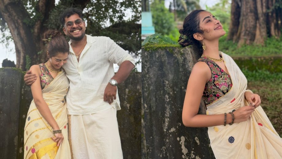 Onam 2026: Kalyani Priyadarshan, Malavika Mohanan, Anupama Parameswaran, Priyamani; Shares Rangoli Designs to Saree Looks 1