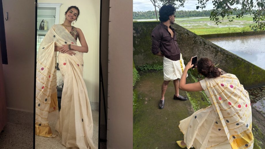 Onam 2026: Kalyani Priyadarshan, Malavika Mohanan, Anupama Parameswaran, Priyamani; Shares Rangoli Designs to Saree Looks 1
