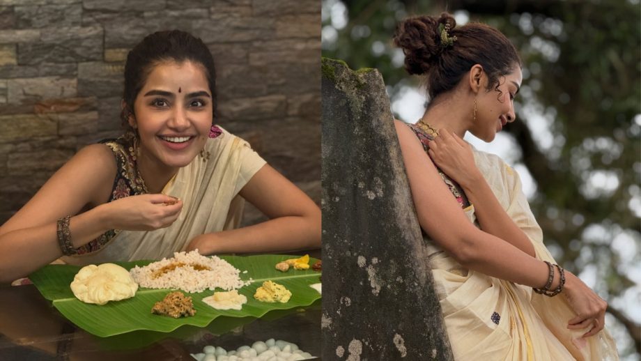 Onam 2026: Kalyani Priyadarshan, Malavika Mohanan, Anupama Parameswaran, Priyamani; Shares Rangoli Designs to Saree Looks 1