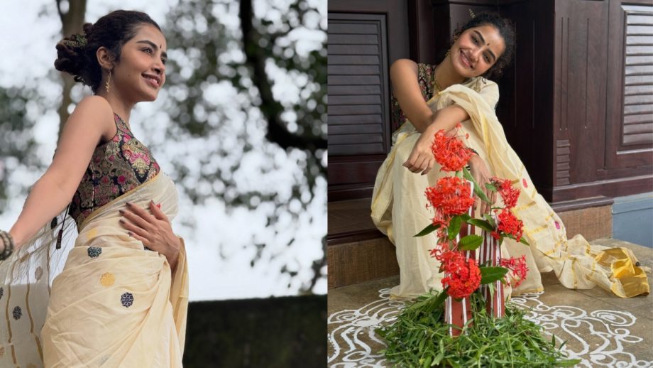 Onam 2026: Kalyani Priyadarshan, Malavika Mohanan, Anupama Parameswaran, Priyamani; Shares Rangoli Designs to Saree Looks 1