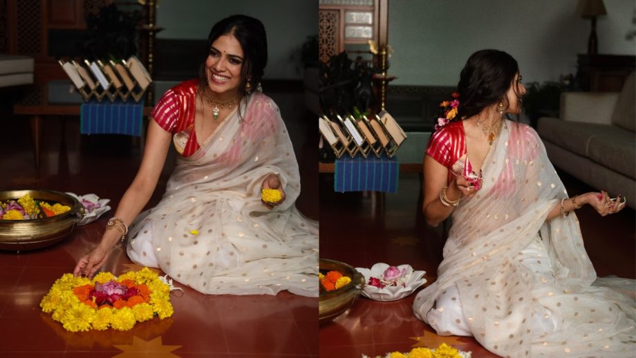 Onam 2026: Kalyani Priyadarshan, Malavika Mohanan, Anupama Parameswaran, Priyamani; Shares Rangoli Designs to Saree Looks 1