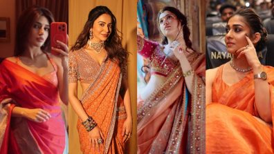 Orange Color Independence Day Look Inspo: Sreeleela, Rakul Preet Singh, Nayanthara, Tamannaah Bhatia