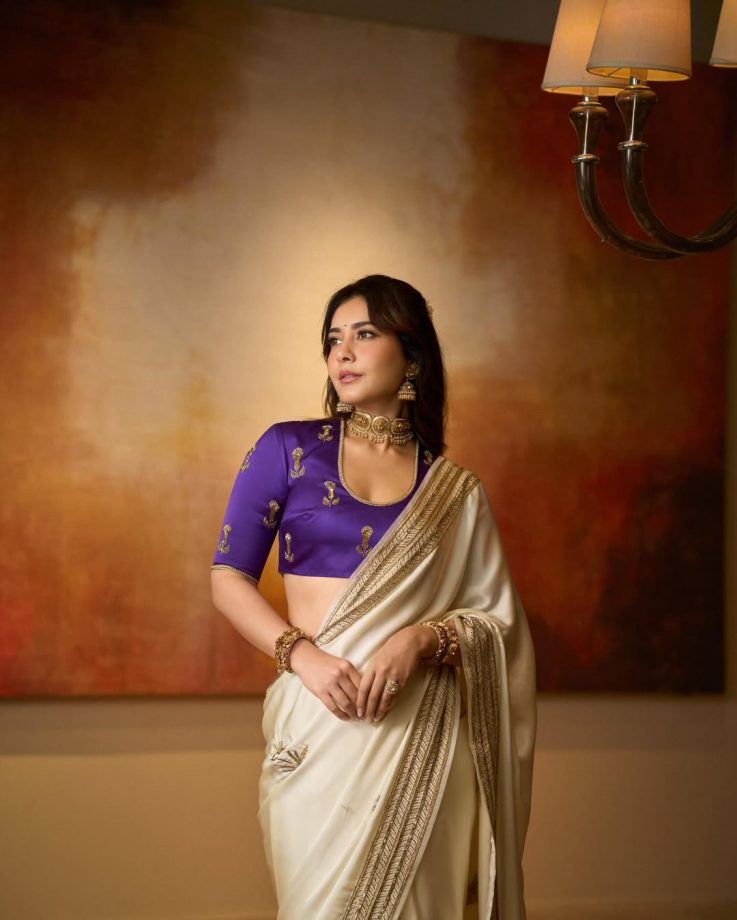 Raashii Khanna, Nivetha Thomas, Aishwarya Lekshmi Serve White Saree for Onam Fashion Inspiration 1