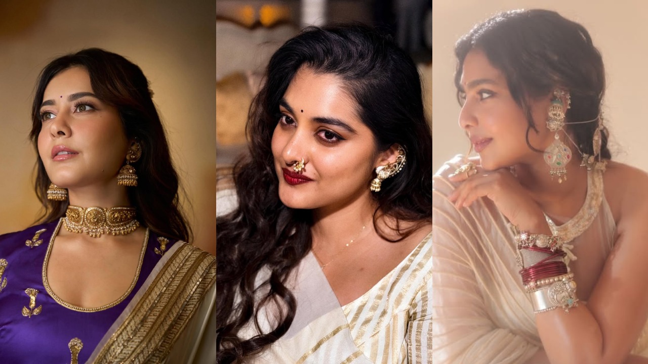 Raashii Khanna, Nivetha Thomas, Aishwarya Lekshmi Serve White Saree for Onam Fashion Inspiration 1