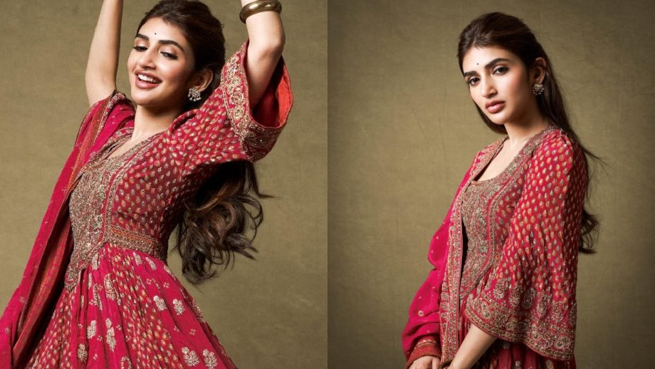 Raksha Bandhan Fashion Inspiration: Sreeleela’s Best Ethnic Suit Collection From Elegant White Dress to Red Anarkali 1