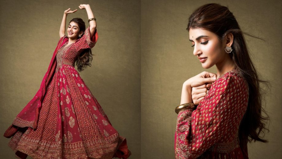 Raksha Bandhan Fashion Inspiration: Sreeleela’s Best Ethnic Suit Collection From Elegant White Dress to Red Anarkali 1