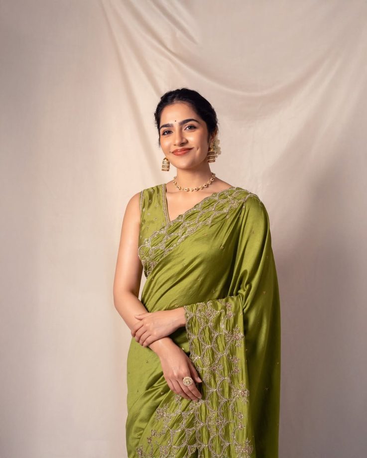 Raksha Bandhan Fashion Inspiration: Toxic Actress Rukmini Vasanth Showcases Her Best Saree Collection, From Red to Designer Floral Sarees 1