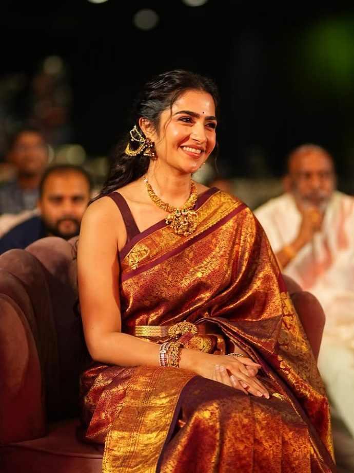 Raksha Bandhan Fashion Inspiration: Toxic Actress Rukmini Vasanth Showcases Her Best Saree Collection, From Red to Designer Floral Sarees 1