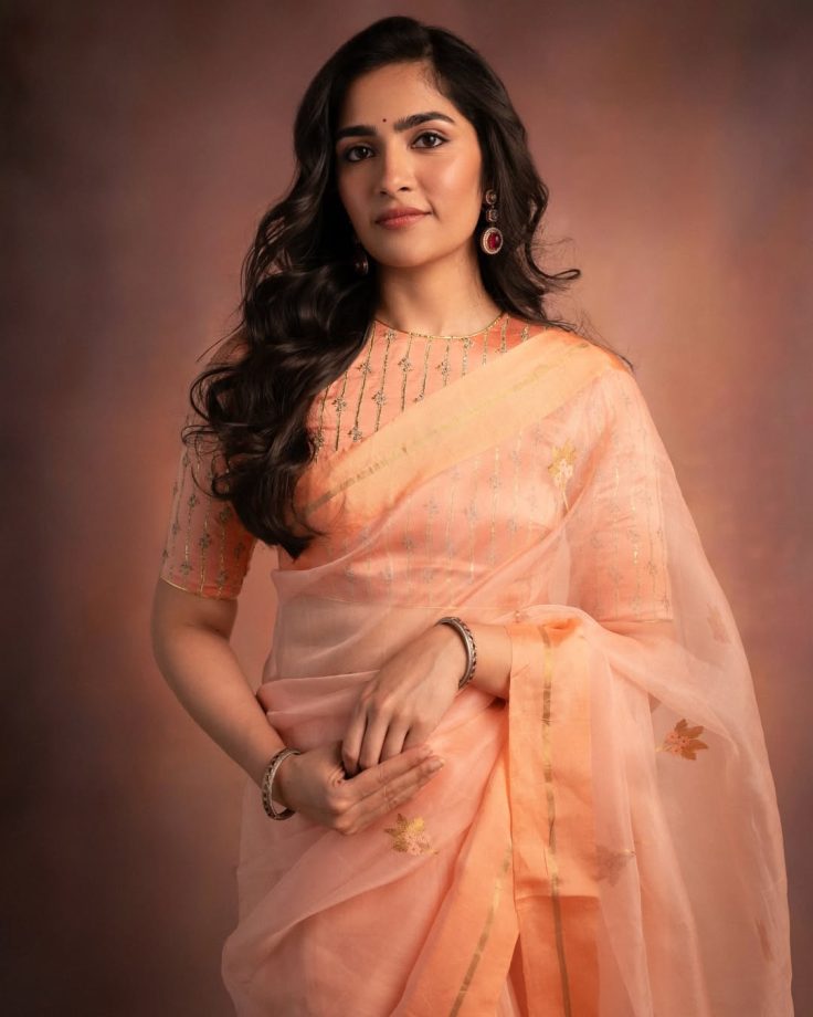Raksha Bandhan Fashion Inspiration: Toxic Actress Rukmini Vasanth Showcases Her Best Saree Collection, From Red to Designer Floral Sarees 1