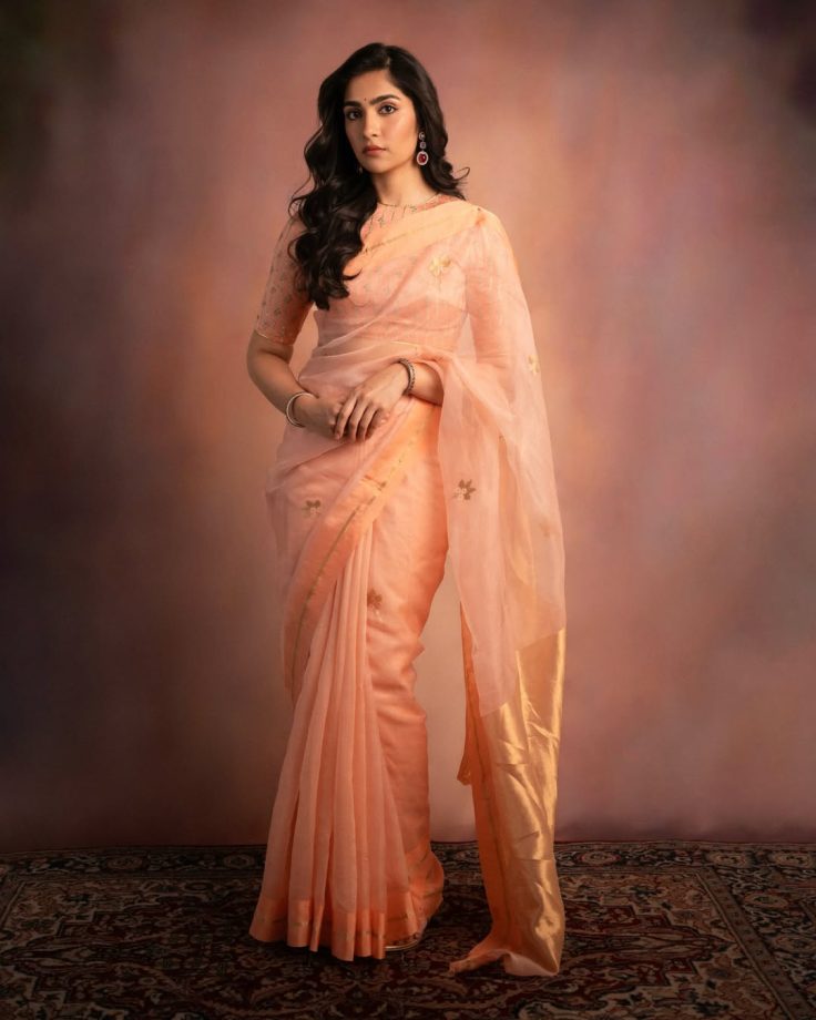 Raksha Bandhan Fashion Inspiration: Toxic Actress Rukmini Vasanth Showcases Her Best Saree Collection, From Red to Designer Floral Sarees 1