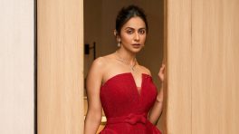 Rakul Preet Singh Exudes Hollywood Glamour Red Strapless Gown, Highlighted Hair