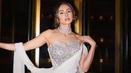 Rakul Preet Singh Shines in a Stunning White Embellished Saree