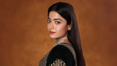 Rashmika Mandanna Exudes Old-World Royalty in Wine and Bottle Green Avya Anarkali