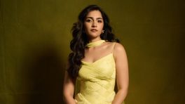 Rukmini Vasanth Exudes Regal Glamour In A Yellow Gown Draped, Flowing Silhouette