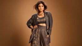Shilpa Shetty Edgy Glamour Black Embroidered Co-Ord Set