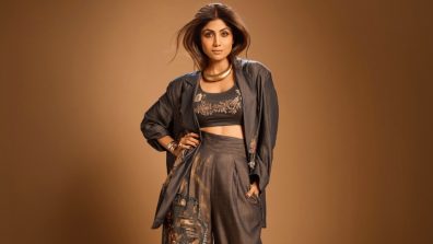 Shilpa Shetty Edgy Glamour Black Embroidered Co-Ord Set