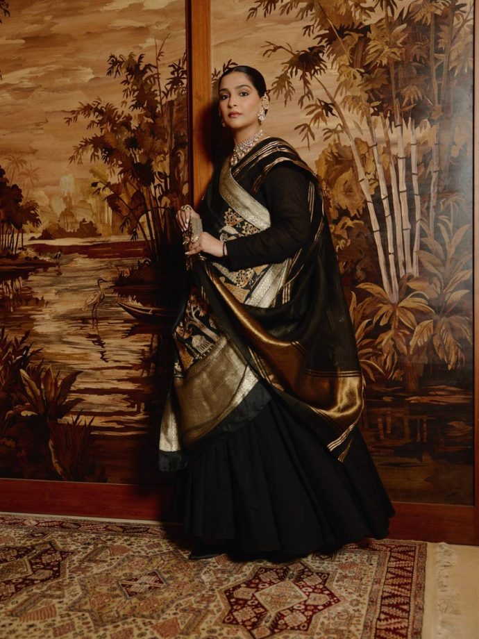 Sonam Kapoor in Hand-Embroidered Pichwai-Inspired Ensemble 1