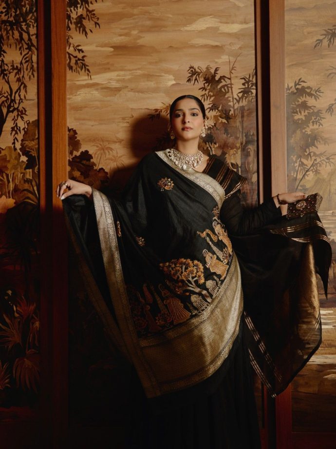 Sonam Kapoor in Hand-Embroidered Pichwai-Inspired Ensemble 1