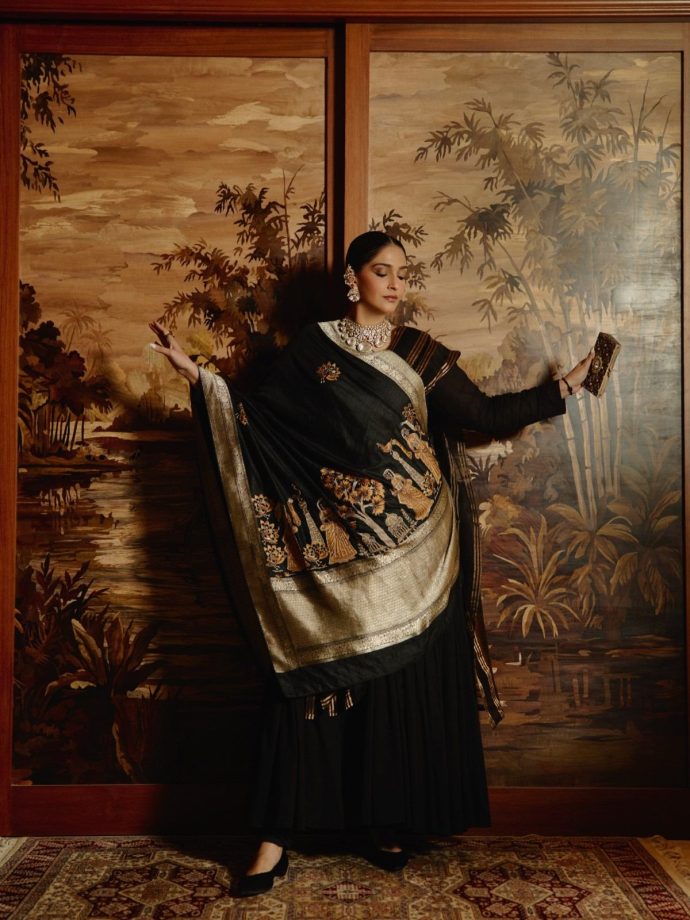 Sonam Kapoor in Hand-Embroidered Pichwai-Inspired Ensemble 1