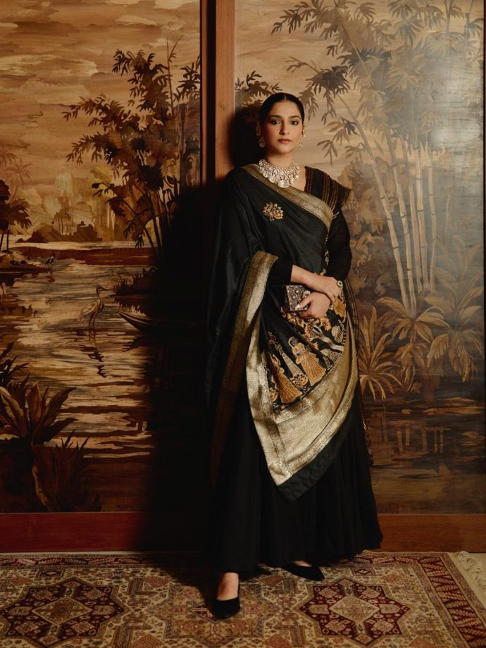 Sonam Kapoor in Hand-Embroidered Pichwai-Inspired Ensemble 1