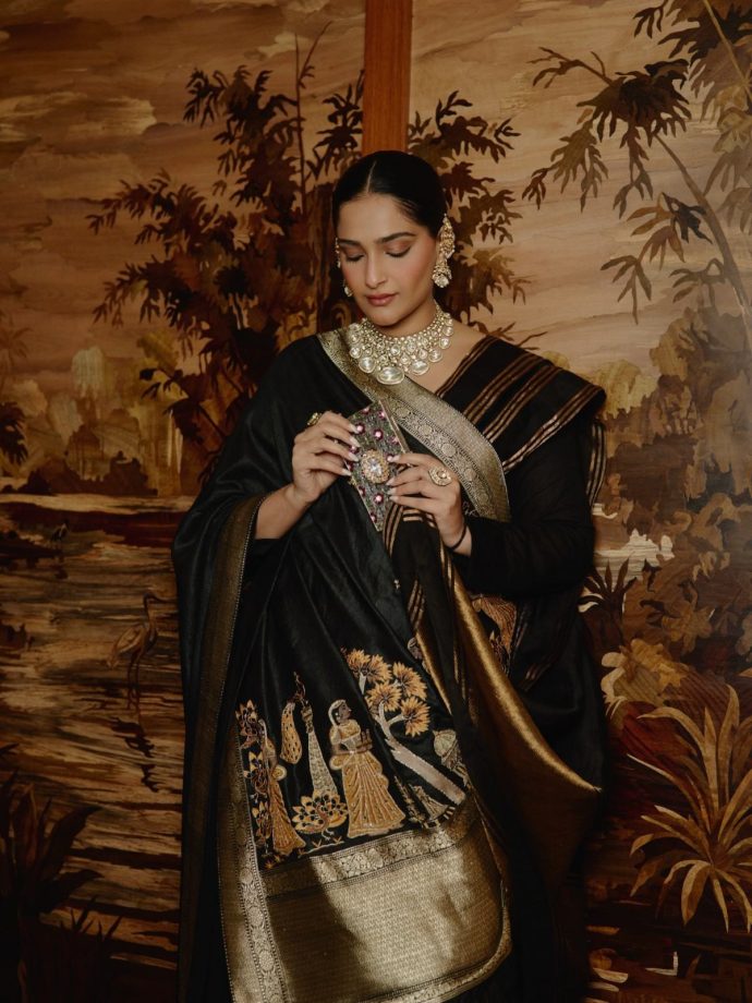 Sonam Kapoor in Hand-Embroidered Pichwai-Inspired Ensemble 1