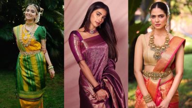 South Divas Keerthy Suresh, Pooja Hegde and Malavika Mohanan Timeless Kanjeevaram Silk Sarees