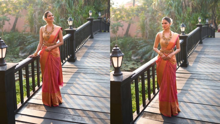 South Divas Keerthy Suresh, Pooja Hegde and Malavika Mohanan Timeless Kanjeevaram Silk Sarees 1
