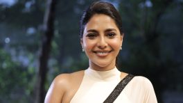Aiswarya Lakshmi Stuns In White Saree With Chic Ethnic Look