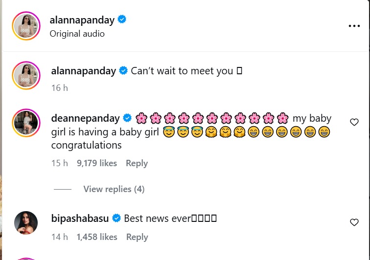 Alanna Panday Drops Second Baby's Gender Reveal, Ananya And Ahaan Panday React To The Big News 1