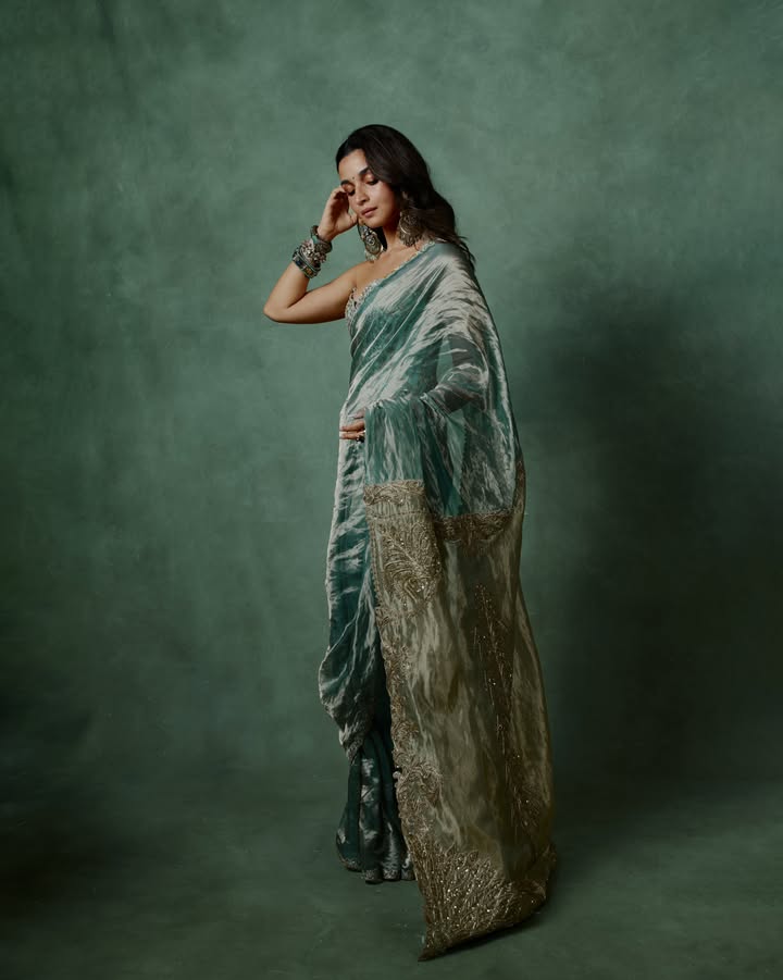 Alia Bhatt Ganpati Look: Sea-Foam Green By Masaba 1
