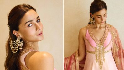 Alia Bhatt Makes A Pretty Statement In A House Of Masaba Pink Kurta Set