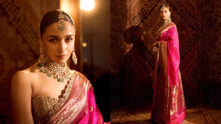 Alia Bhatt’s Handloom Saree Collection Is Perfect For Ganpati Puja, From Ajrakh To Bandhej And Banarasi 1