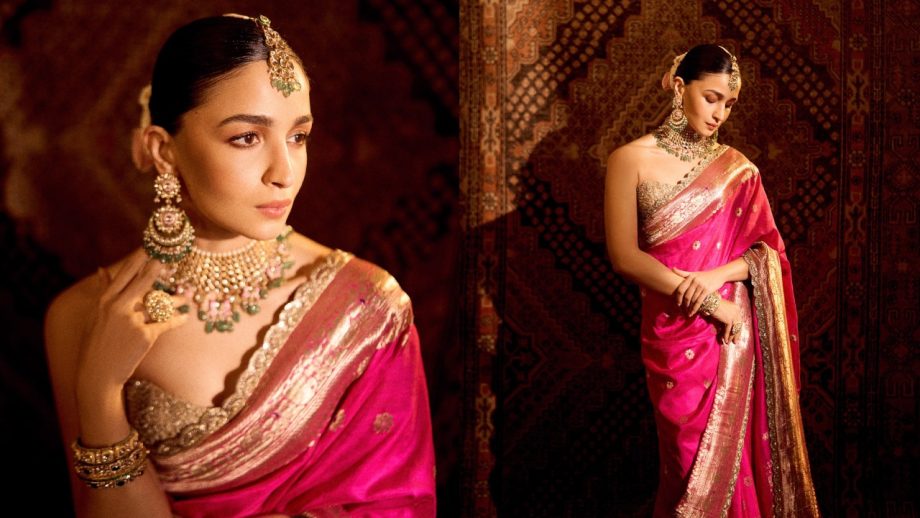 Alia Bhatt’s Handloom Saree Collection Is Perfect For Ganpati Puja, From Ajrakh To Bandhej And Banarasi 1