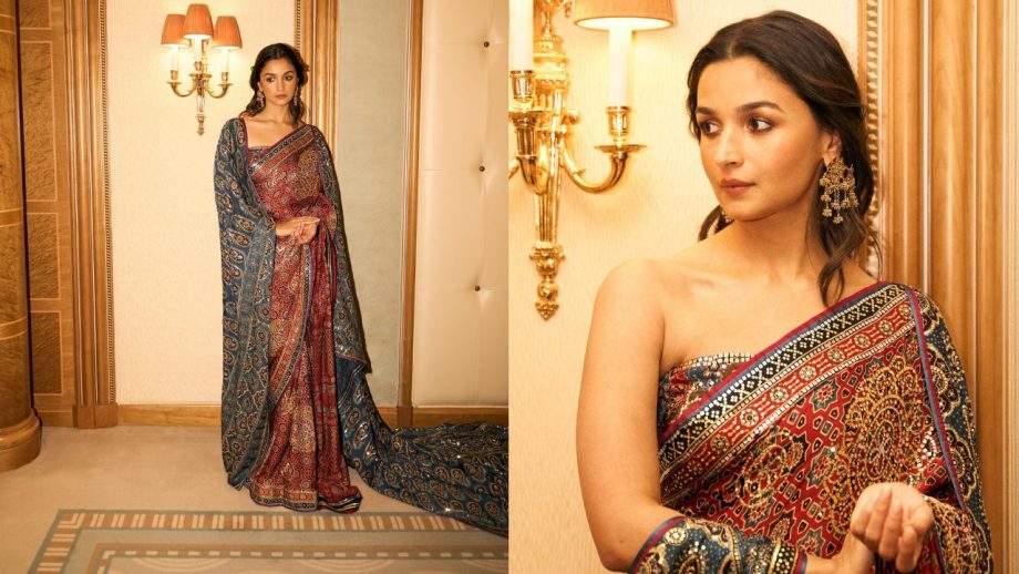 Alia Bhatt’s Handloom Saree Collection Is Perfect For Ganpati Puja, From Ajrakh To Bandhej And Banarasi 1