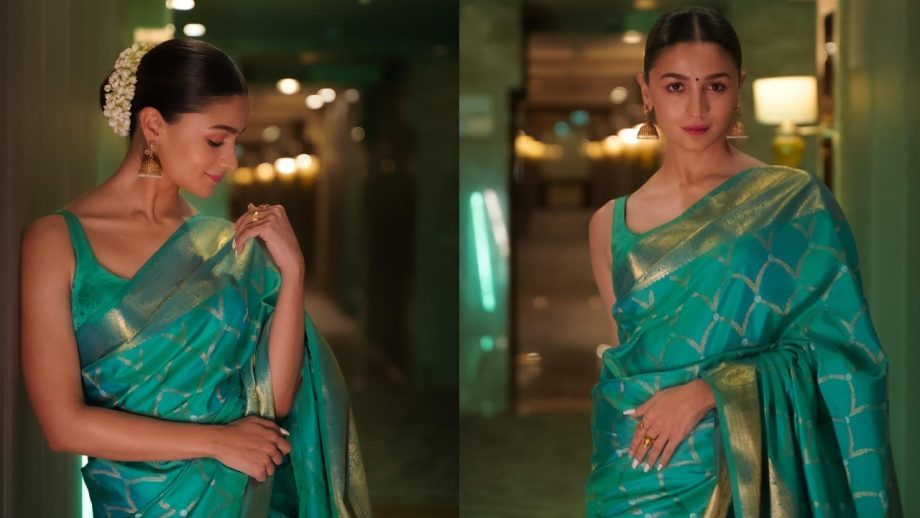 Alia Bhatt’s Handloom Saree Collection Is Perfect For Ganpati Puja, From Ajrakh To Bandhej And Banarasi 1