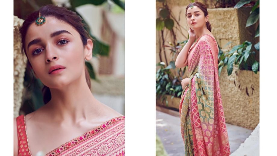 Alia Bhatt’s Handloom Saree Collection Is Perfect For Ganpati Puja, From Ajrakh To Bandhej And Banarasi 1