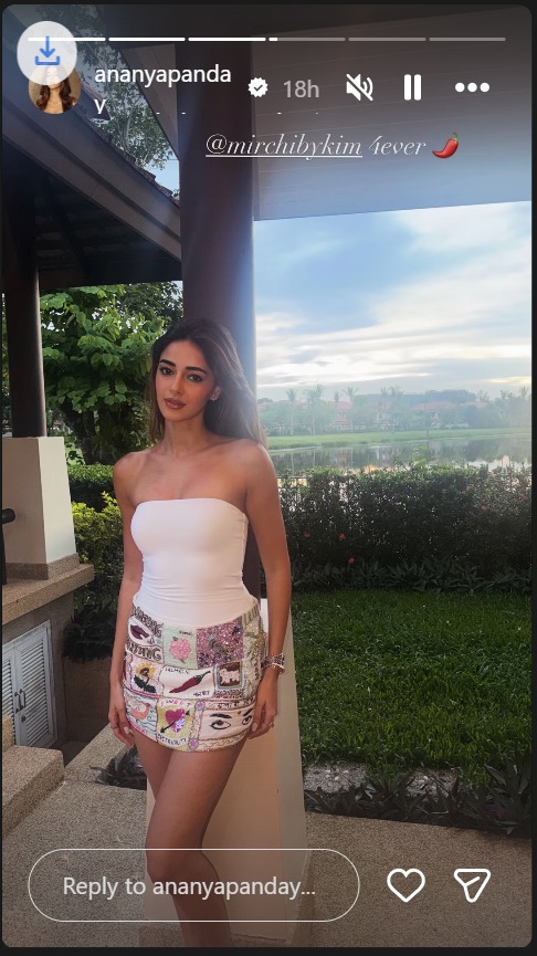 Ananya Panday Brings Playful Glam to the Fore in a Spicy Mirchi-Print Mini Skirt 1
