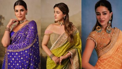 Ananya Panday, Kriti Sanon, Nupur Sanon Bandhani Sarees: 3 Festive Looks