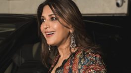 Sonali Bendre Black V-Neck Satin Top Look Is A Perfect Blend Of Casual & Ethnic Style