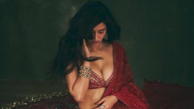 Disha Patani Looks Smoking Hot In Red Lehenga
