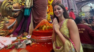 Ananya Panday Seeks Blessings At Lalbaugcha Raja In A Simple Yellow Kurta Set