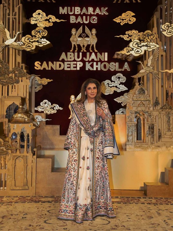 Dimple Kapadia Exudes Timeless Royalty In White At Abu Jani Sandeep Khosla 40th 1