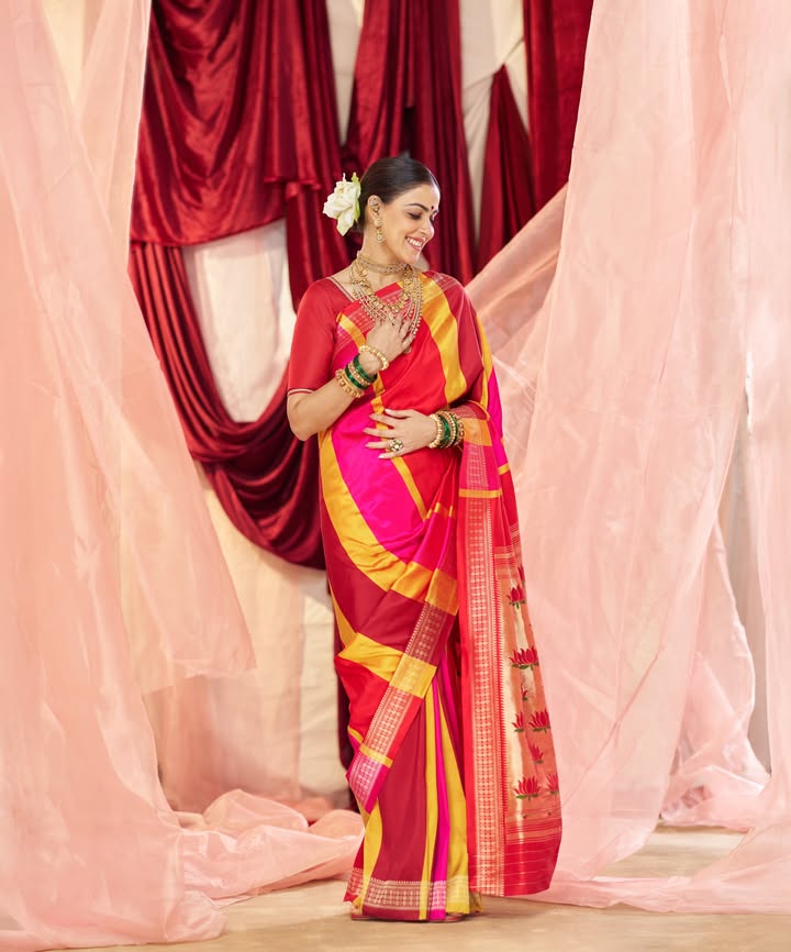 Genelia Deshmukh Paithani Saree: Navrang Festive Elegance 1