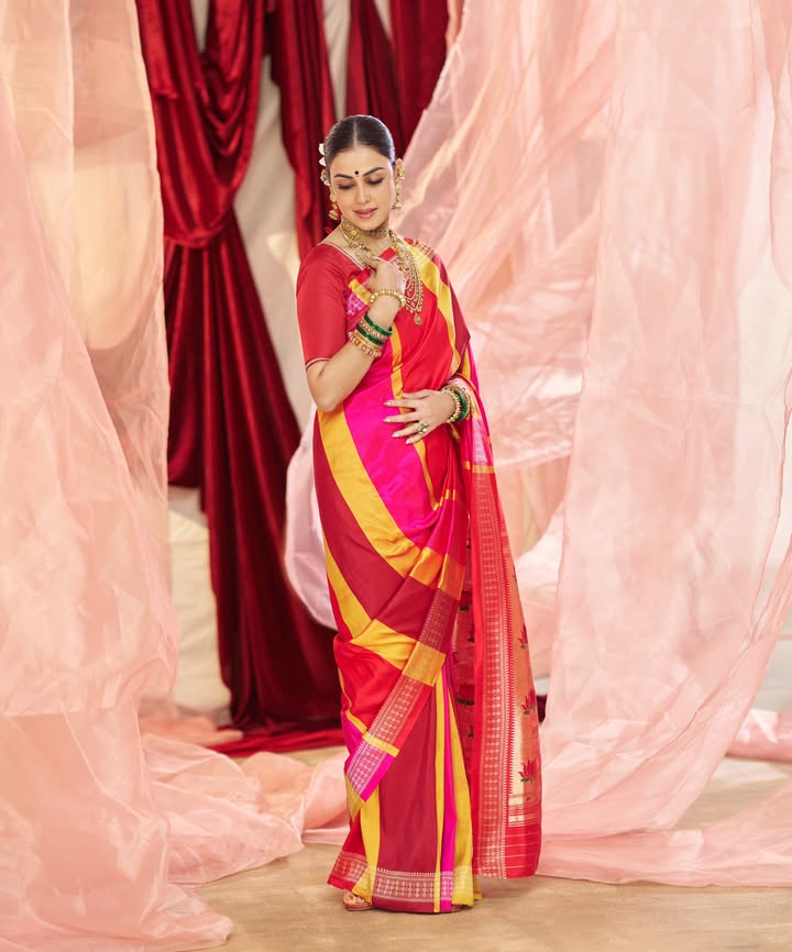 Genelia Deshmukh Paithani Saree: Navrang Festive Elegance 1