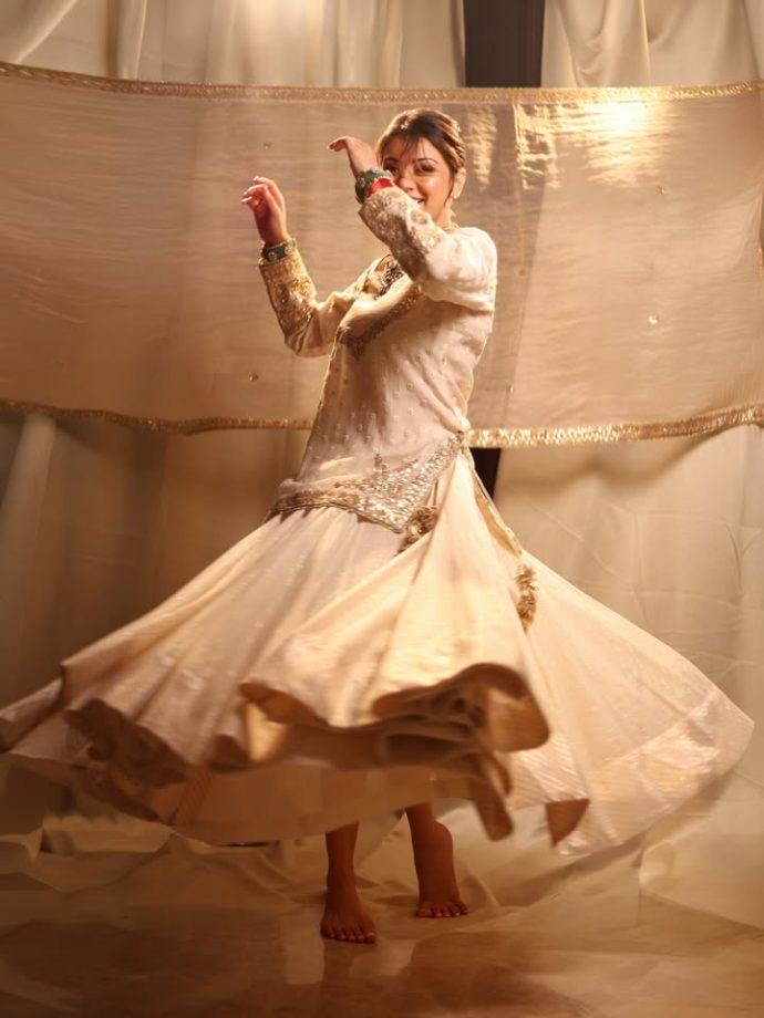 Hansika Motwani Ethnic Look Exudes Regal Charm In Ivory Anarkali Sharara 1