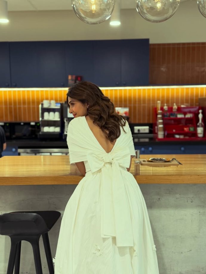 Jennifer Winget Serves Minimalist Glam In A Dreamy White Midi Dress & Dramatic Bow 1
