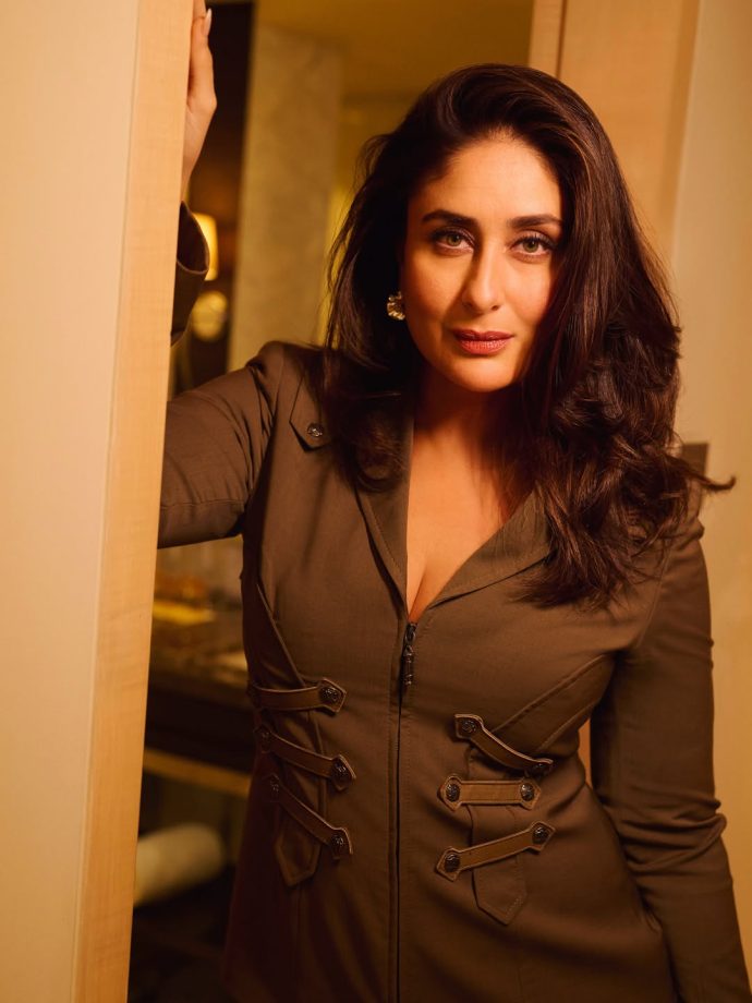 Kareena Kapoor Khan Brings Boss-Lady Glam In A Vintage Olive Versace Pantsuit 1