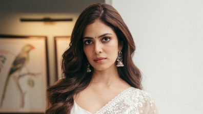 Malavika Mohanan’s Ivory Saree And Strappy Blouse Create A Picture-Perfect Ethnic Look