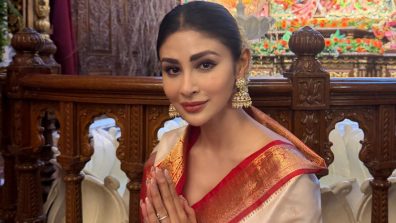 Mouni Roy Janmashtami Look Brings Elegant Ethnic Vibes At The Mandir